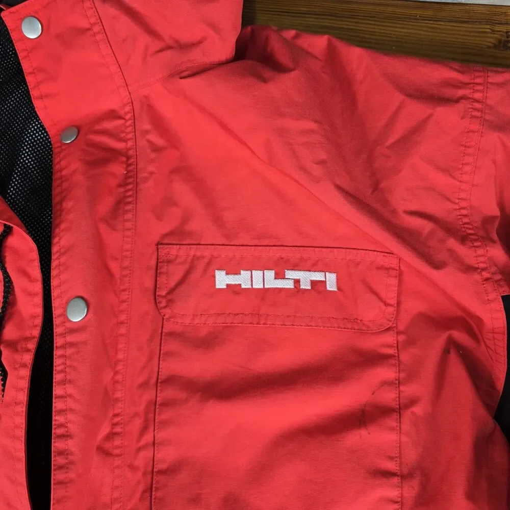 HILTI Women's 4XL water proof Soft Shell Full Zip Coat Jacket Red Tools Pockets